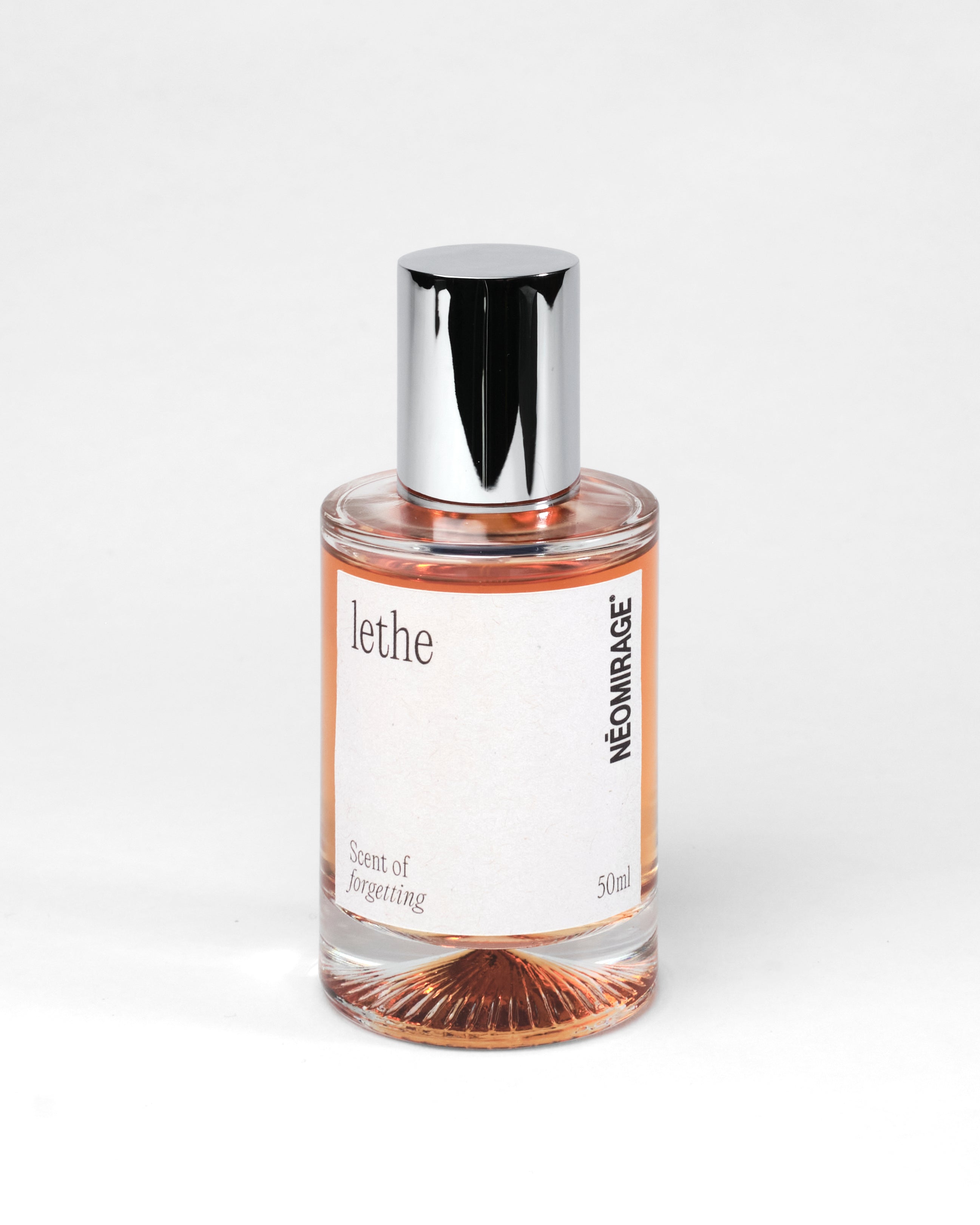 Perfume bottle labeled 'lethe' by Néomirage on a white background