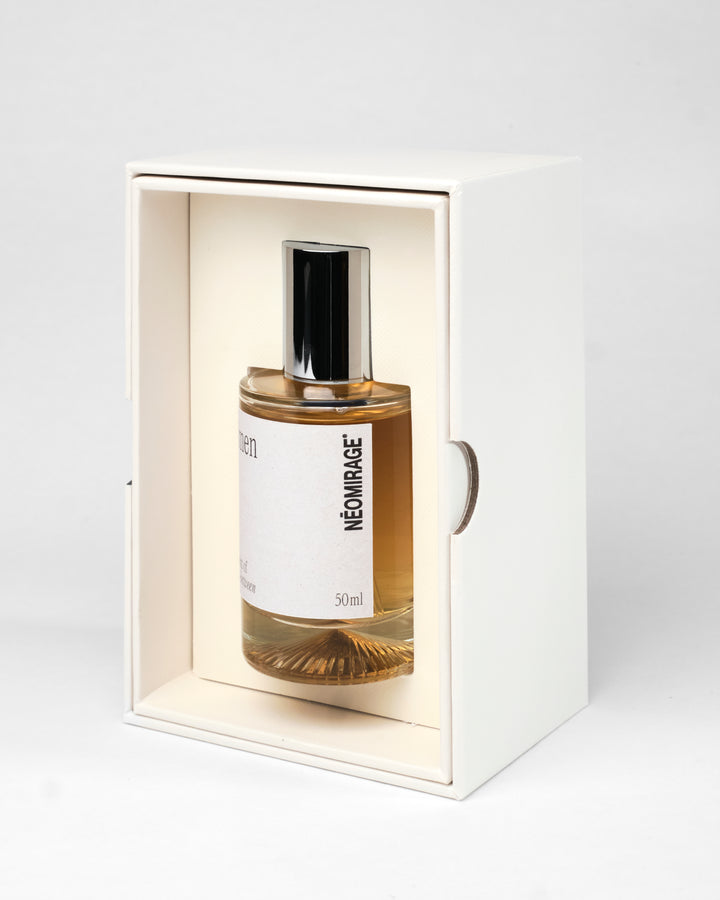 Néomirage limen perfume bottle and packaging on a white background