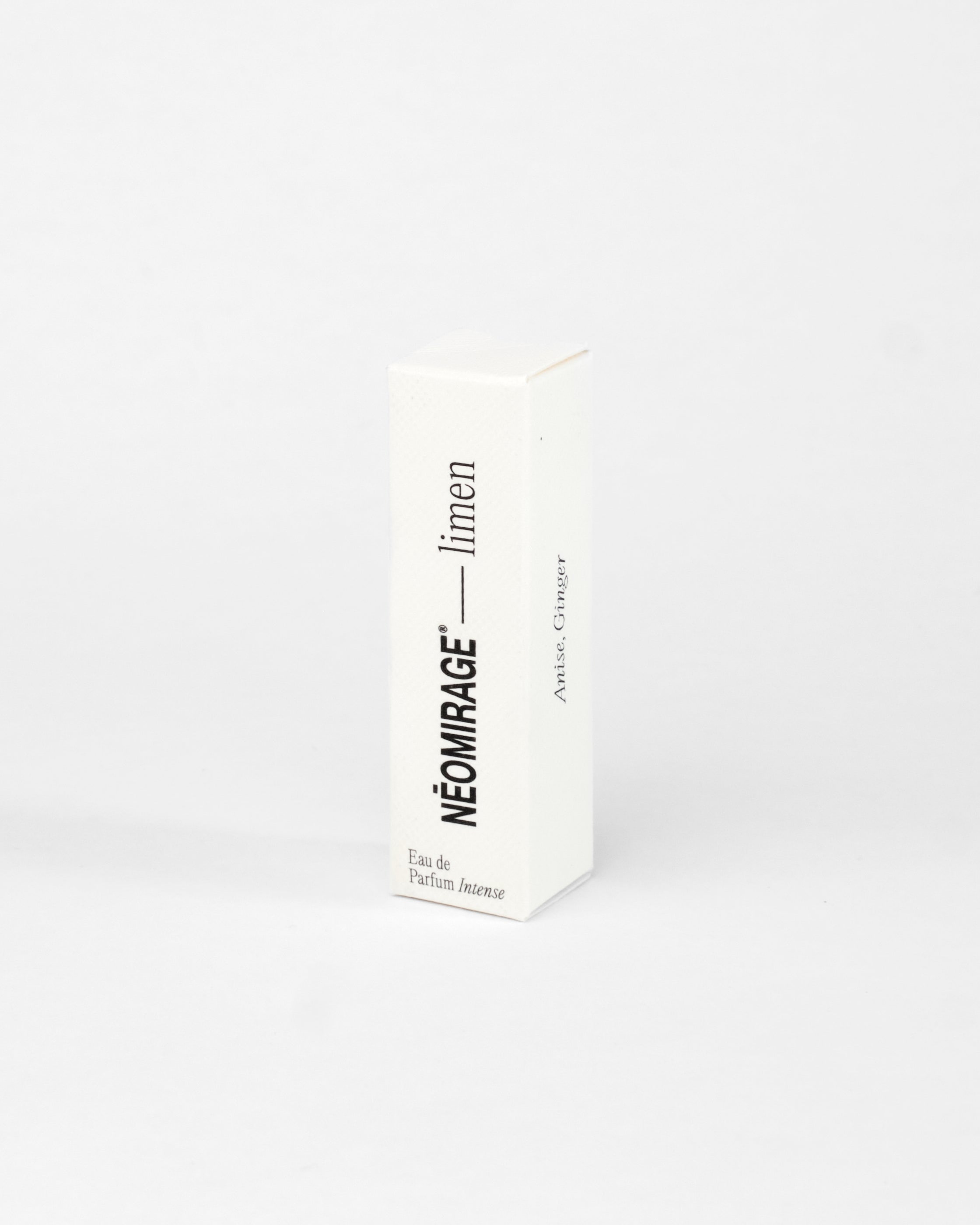 Néomirage limen perfume 3ml packaging on a white background