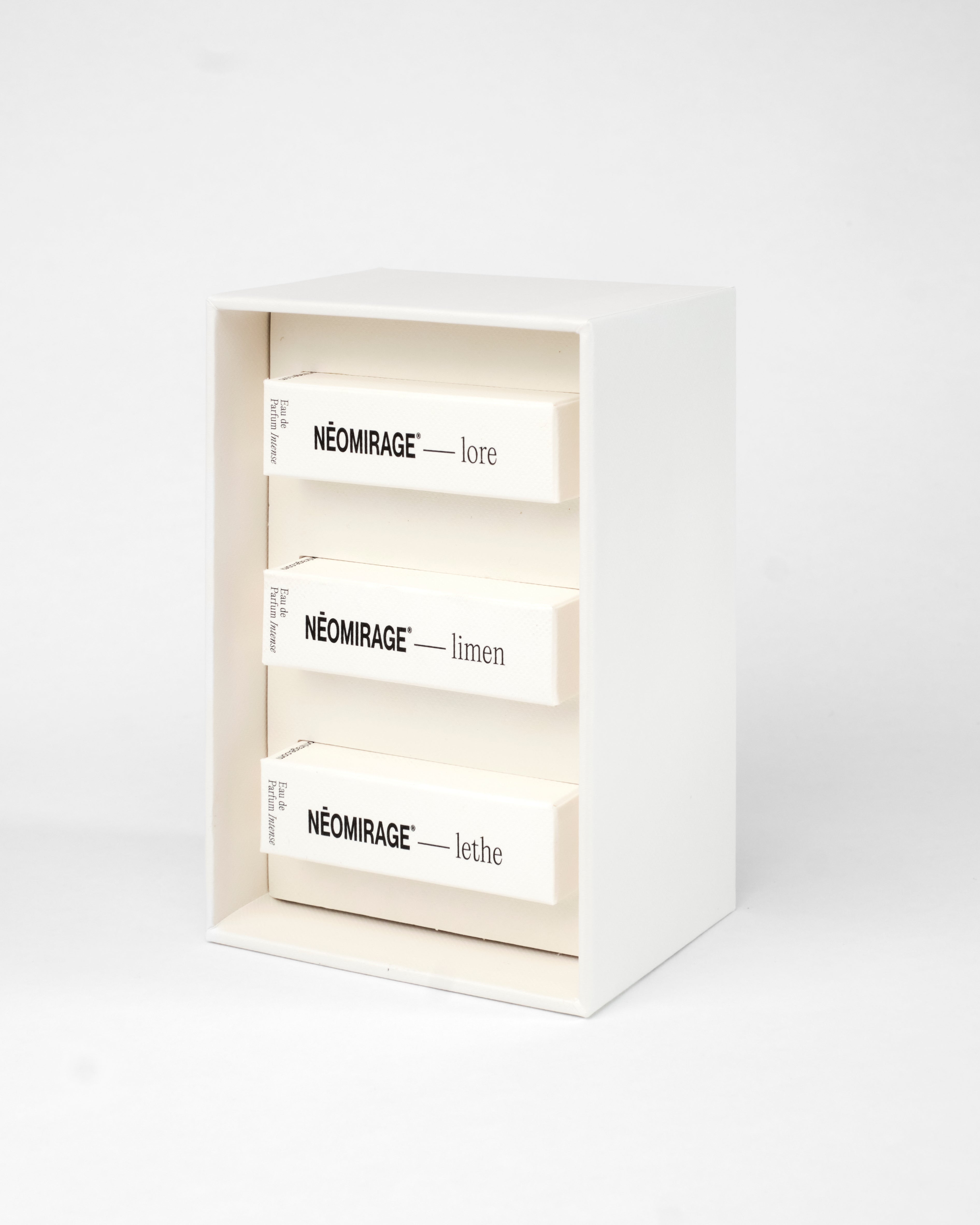 White box with three labeled compartments on a white background